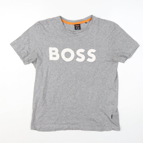 Hugo Boss Men's Grey Short Sleeve Crew Neck T-Shirt Size S
