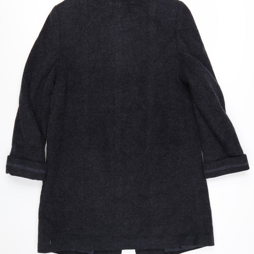 Baggi Women's Black Wool Cashmere Long Coat Size S