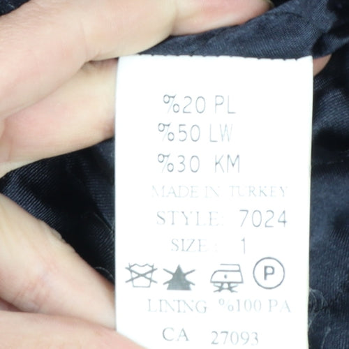 Baggi Women's Black Wool Cashmere Long Coat Size S