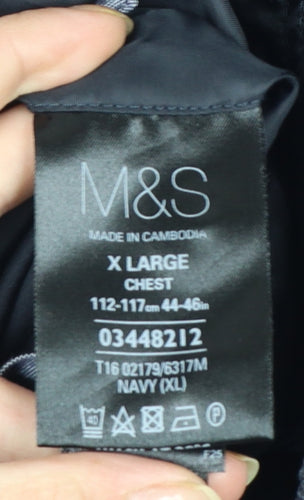 Marks and Spencer Men's Blue XL Full Zip Casual Jacket