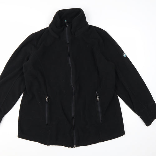 Polarino Women's Black Fleece Full Zip Jacket Size 22