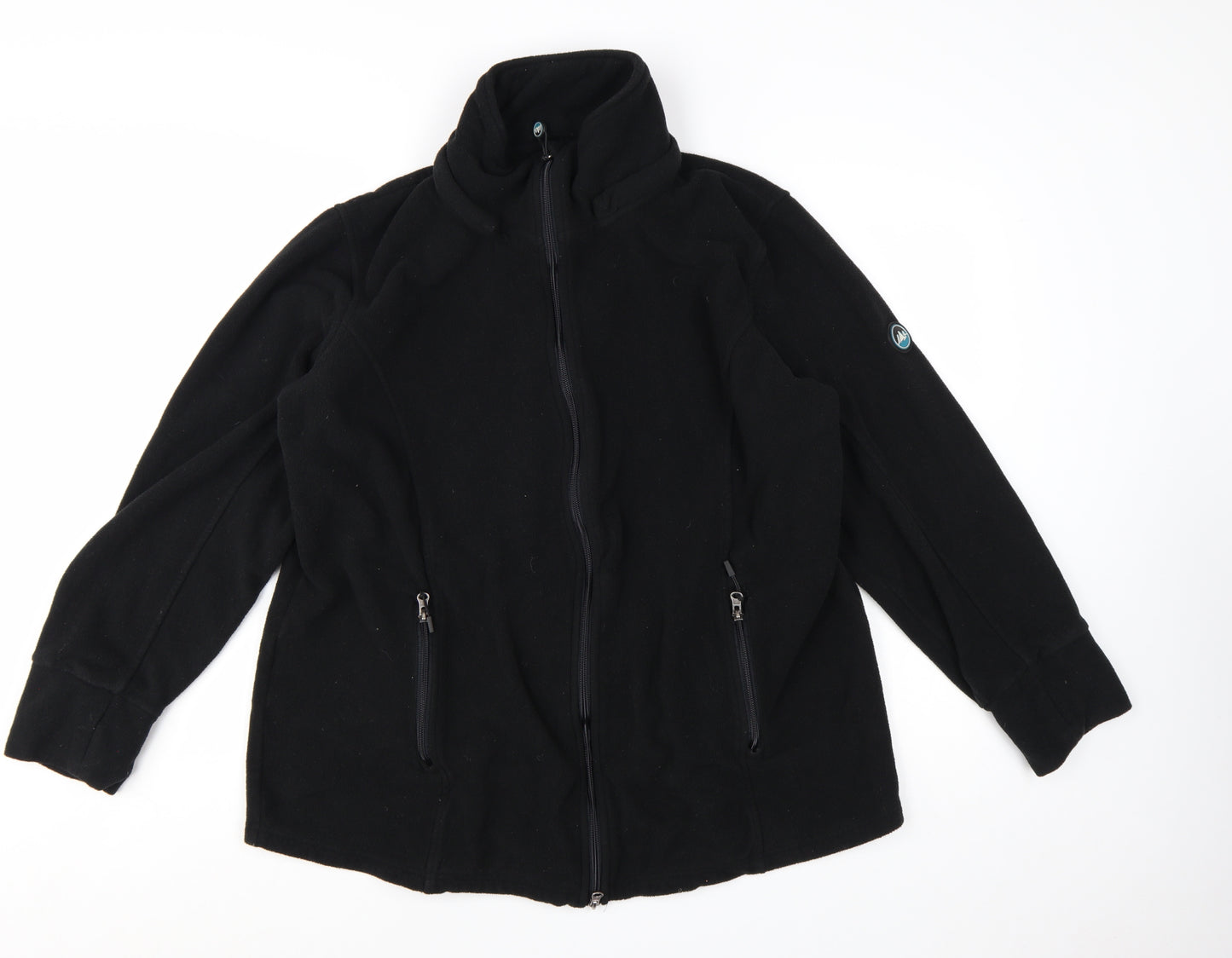 Polarino Women's Black Fleece Full Zip Jacket Size 22