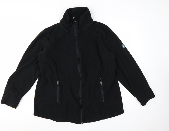 Polarino Women's Black Fleece Full Zip Jacket Size 22