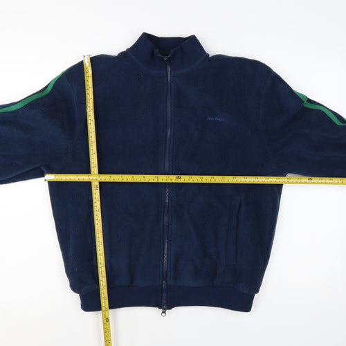 iets frans Women’s Blue Fleece Bomber Jacket Size S Full Zip Casual