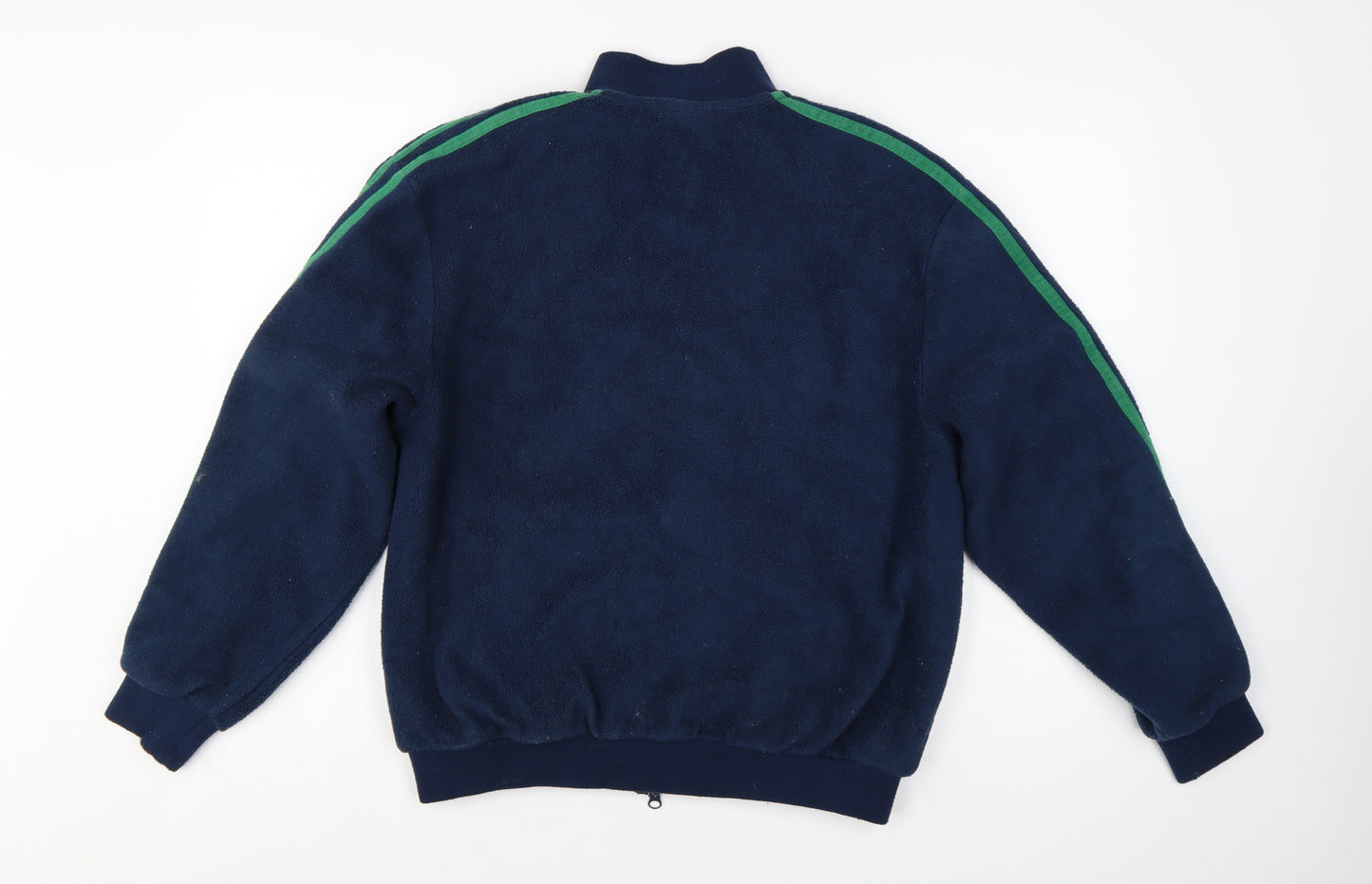 iets frans Women’s Blue Fleece Bomber Jacket Size S Full Zip Casual