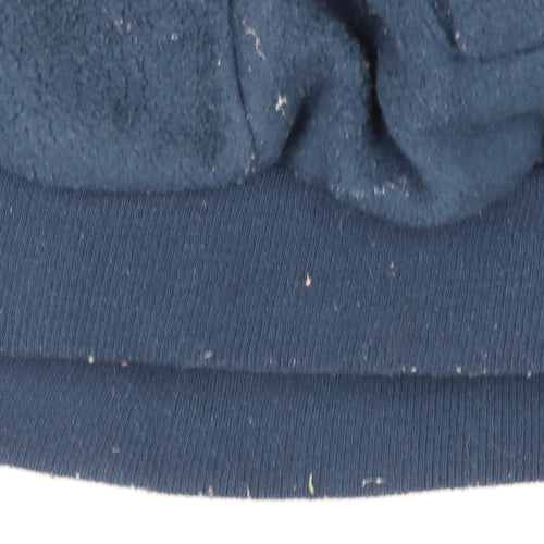 iets frans Women’s Blue Fleece Bomber Jacket Size S Full Zip Casual