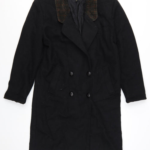 David Benjamin Collection Women's Black Wool Overcoat Size 8