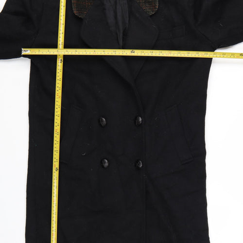 David Benjamin Collection Women's Black Wool Overcoat Size 8