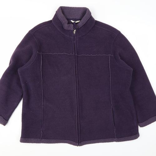 Marks and Spencer Women’s Purple Fleece Zip Jacket UK 22