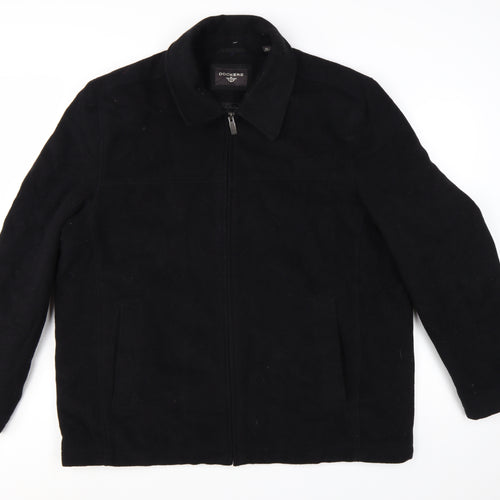 Dockers Men's Black Wool Blend Full Zip Jacket XL