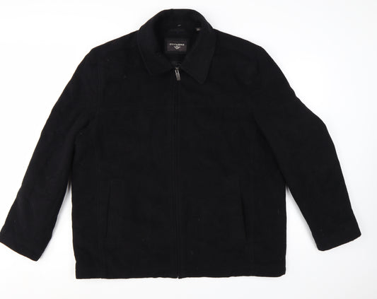Dockers Men's Black Wool Blend Full Zip Jacket XL