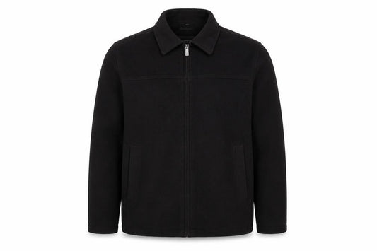 Dockers Men's Black Wool Blend Full Zip Jacket XL