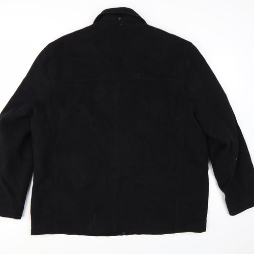 Dockers Men's Black Wool Blend Full Zip Jacket XL