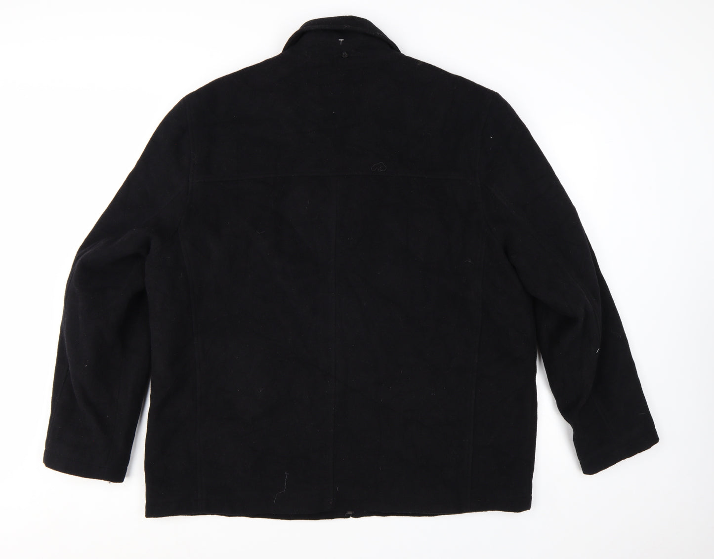Dockers Men's Black Wool Blend Full Zip Jacket XL