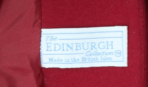 The Edinburgh Collection Women's Red Wool Jacket Size 10 Classic Style
