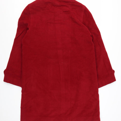 Hannah Women's Red Wool Alpaca Blend Long Overcoat Size 12