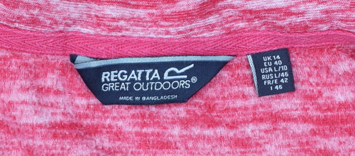 Regatta Womens Pink Soft Shell Full Zip Fleece Jacket Size 14