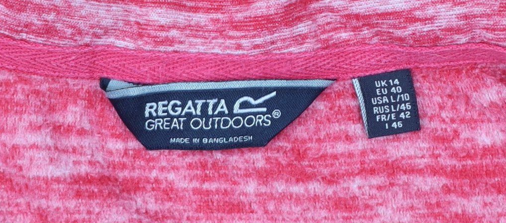 Regatta Womens Pink Soft Shell Full Zip Fleece Jacket Size 14