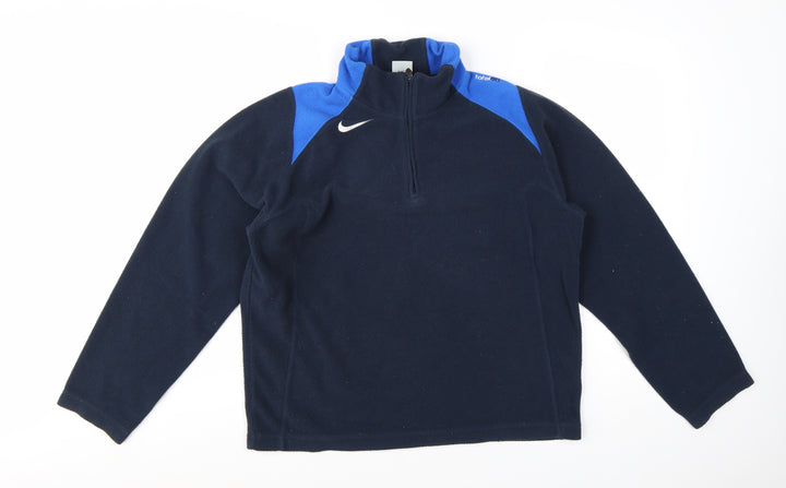 Nike Men’s Blue 1/4 Zip Fleece Pullover Sweatshirt Size M