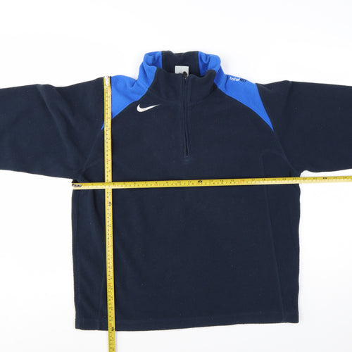 Nike Men’s Blue 1/4 Zip Fleece Pullover Sweatshirt Size M