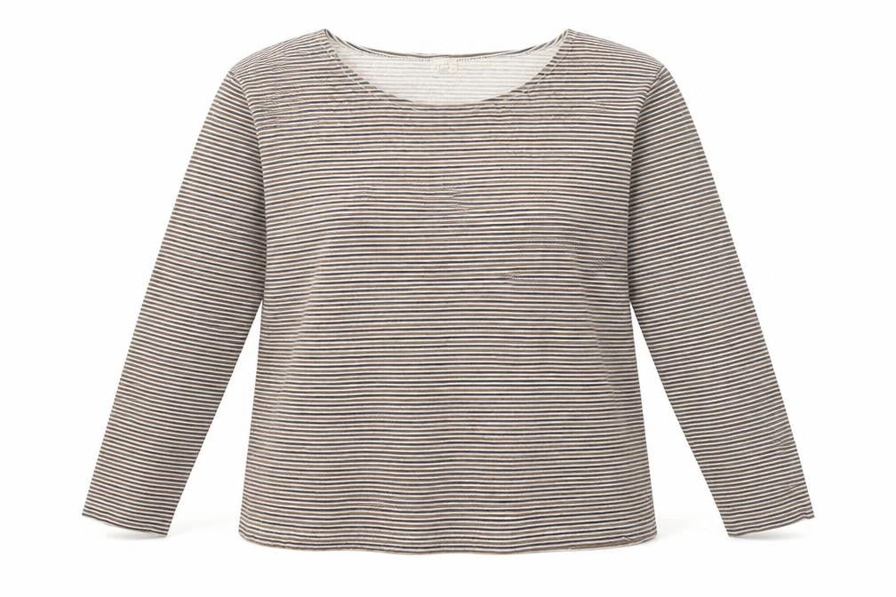 J.Crew Women's Multicoloured Striped Long Sleeve Cotton T-Shirt M