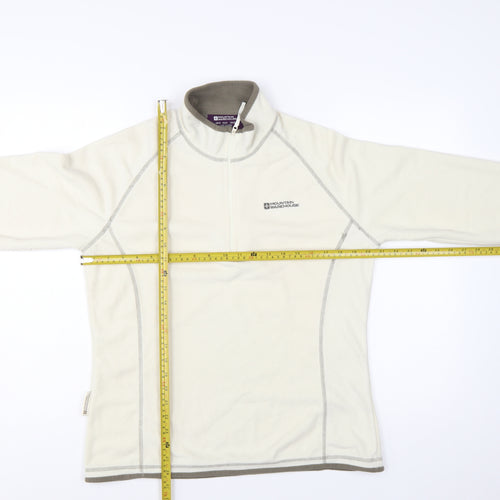 Mountain Warehouse Women Beige Fleece 1/2 Zip Pullover UK14