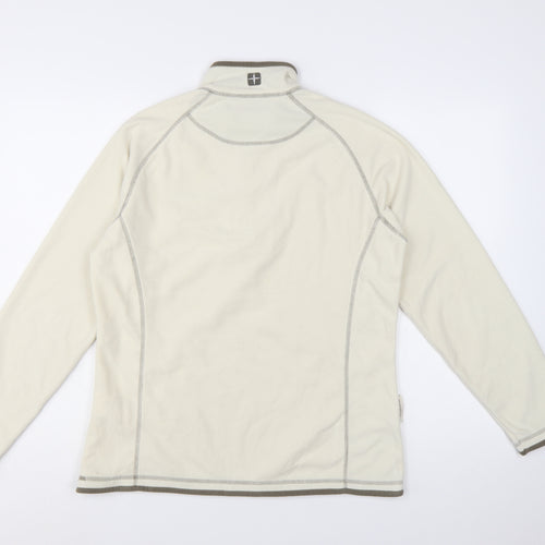 Mountain Warehouse Women Beige Fleece 1/2 Zip Pullover UK14