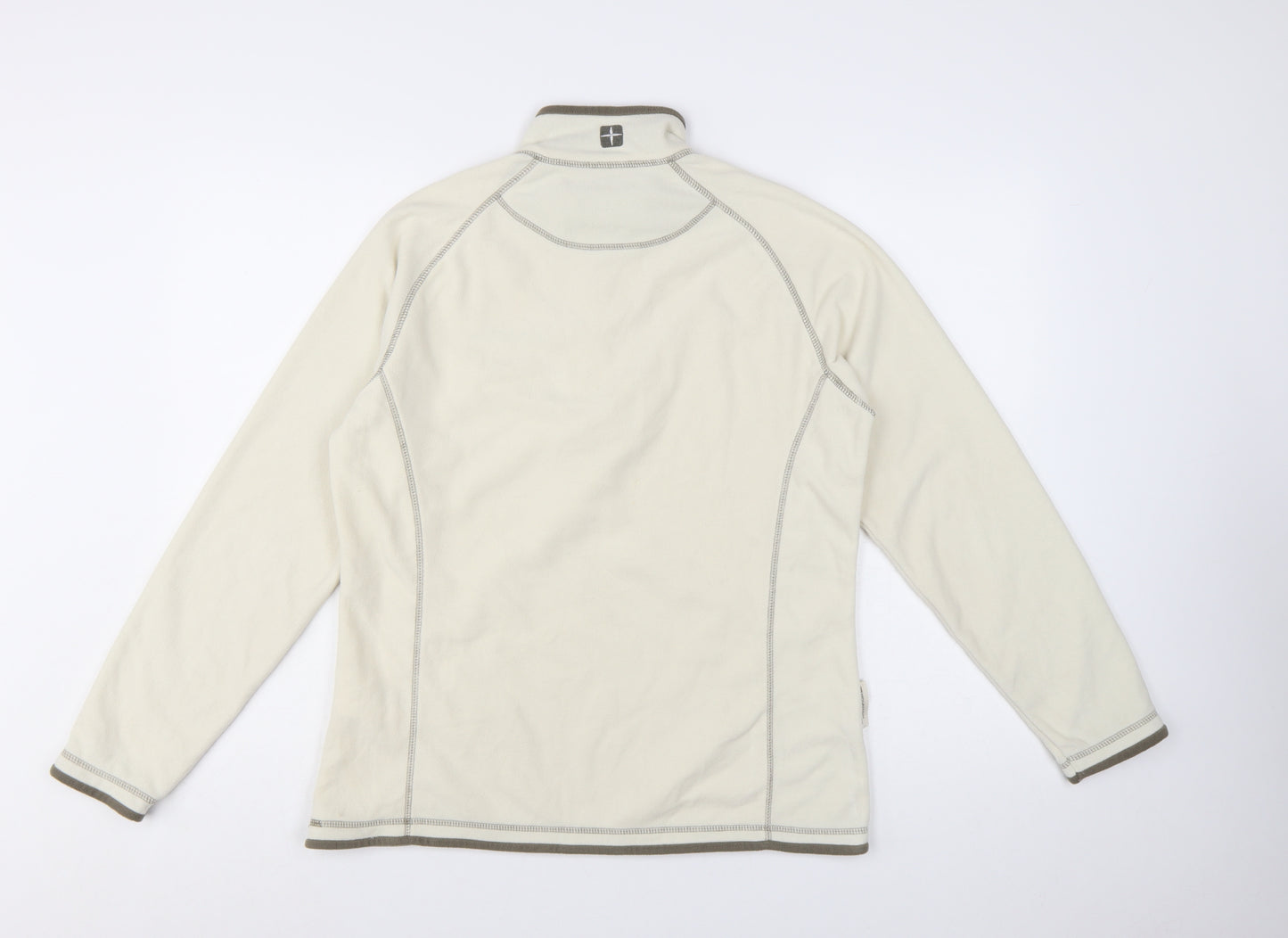 Mountain Warehouse Women Beige Fleece 1/2 Zip Pullover UK14