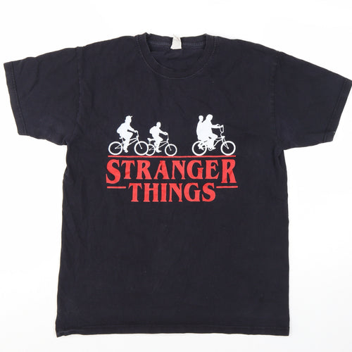 Fruit of the Loom Men’s Black Stranger Things Graphic T-Shirt M