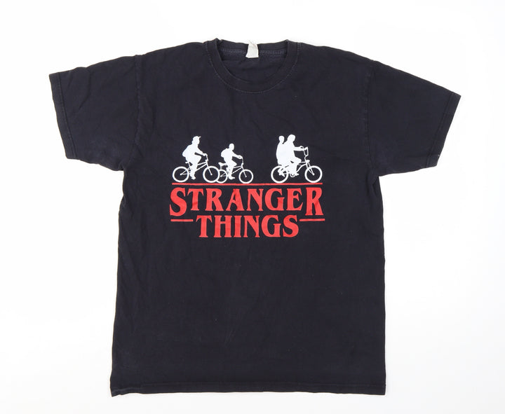 Fruit of the Loom Men’s Black Stranger Things Graphic T-Shirt M