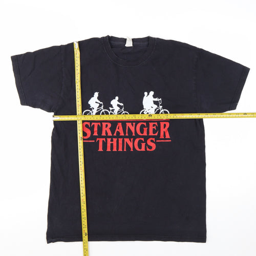 Fruit of the Loom Men’s Black Stranger Things Graphic T-Shirt M