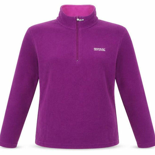 Regatta Women Purple Fleece 1/4 Zip Pullover Sweatshirt UK 12