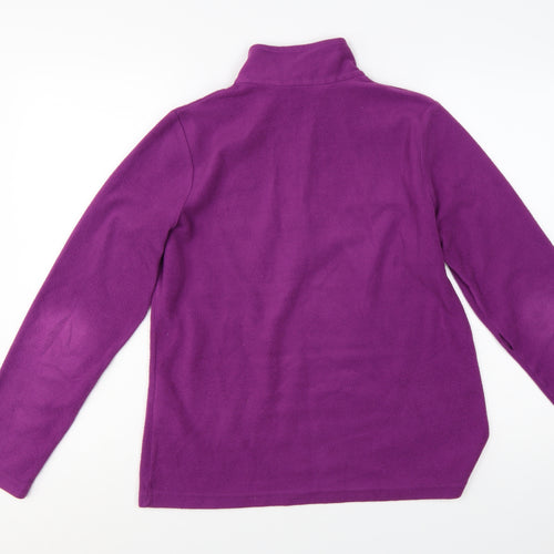 Regatta Women Purple Fleece 1/4 Zip Pullover Sweatshirt UK 12