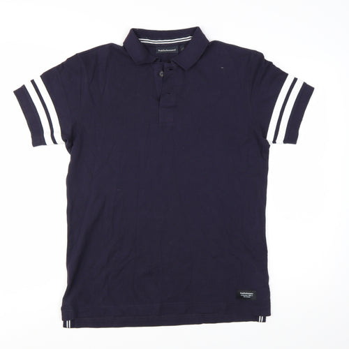 Peak Performance Men's Blue Cotton Polo Shirt Size M