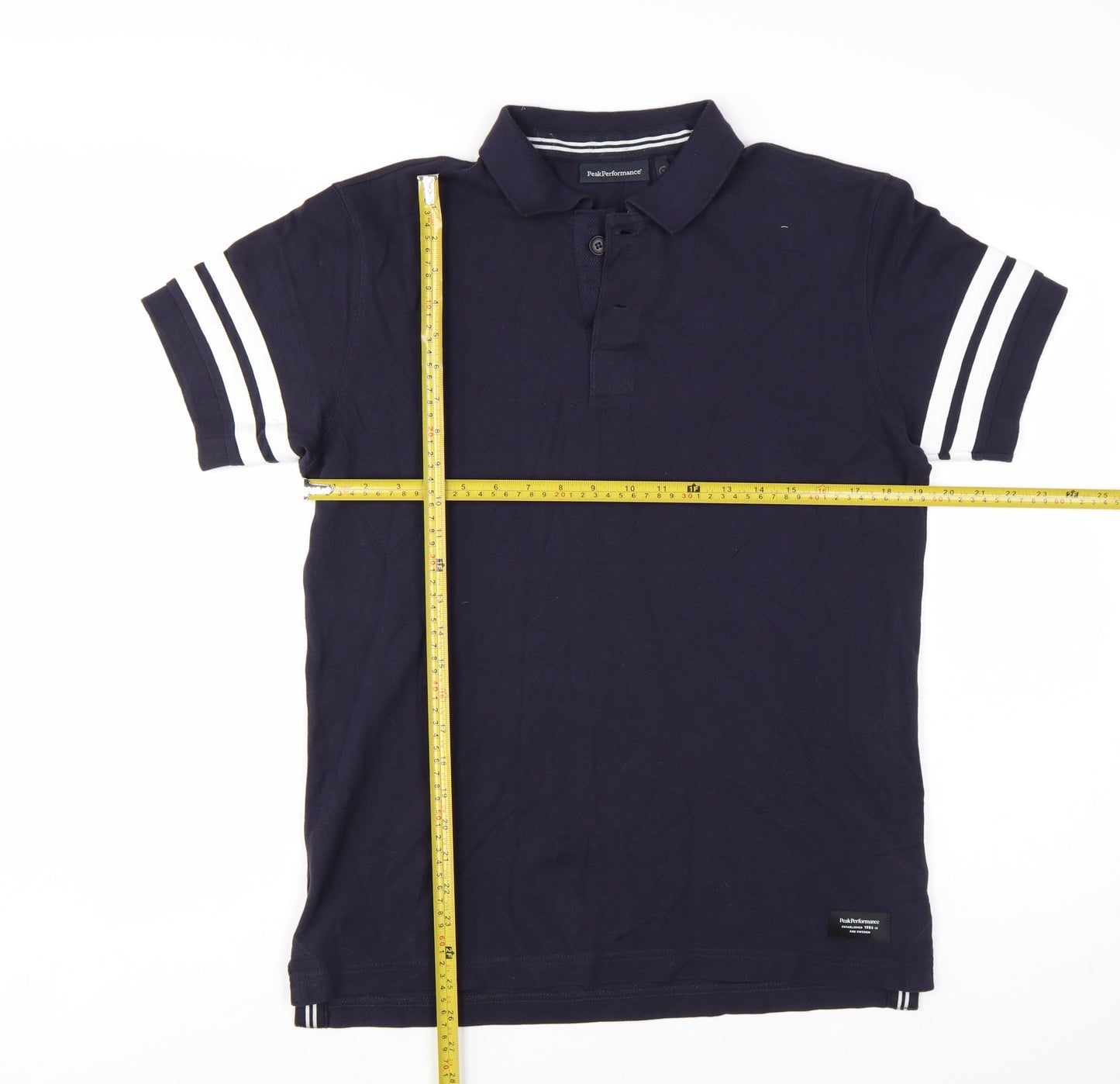 Peak Performance Men's Blue Cotton Polo Shirt Size M