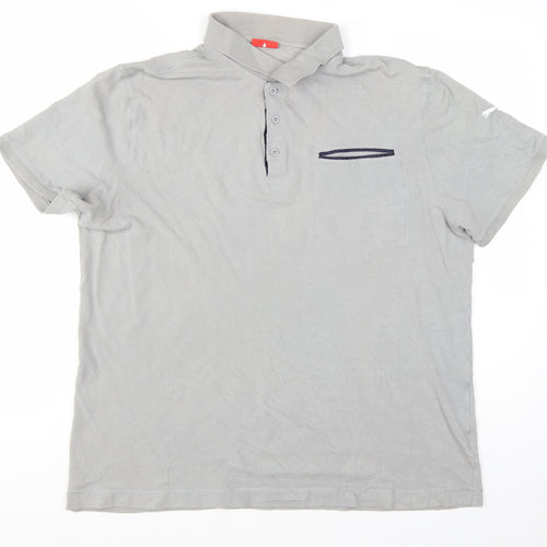 Puma Men's Grey XL Classic Cotton Polo Shirt