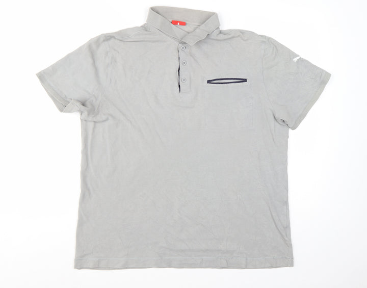 Puma Men's Grey XL Classic Cotton Polo Shirt
