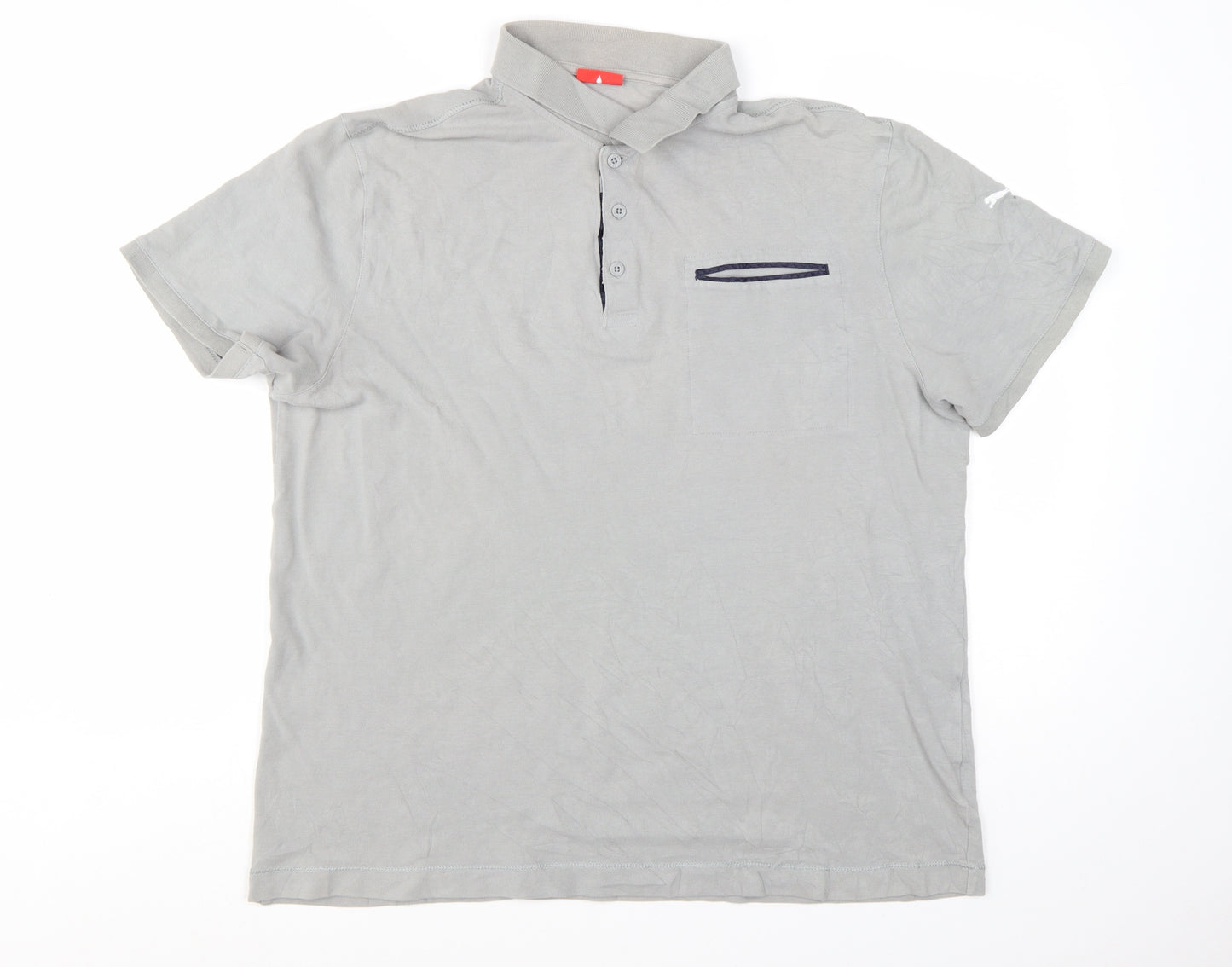 Puma Men's Grey XL Classic Cotton Polo Shirt