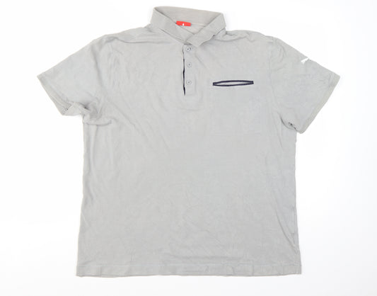 Puma Men's Grey XL Classic Cotton Polo Shirt
