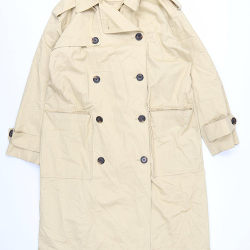 Marks and Spencer Womens Beige Size 10 Long Trench Coat