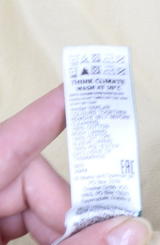 Marks and Spencer Womens Beige Size 10 Long Trench Coat