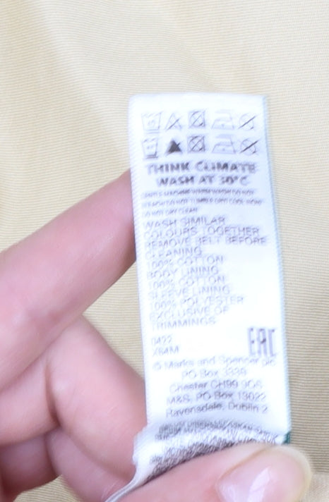 Marks and Spencer Womens Beige Size 10 Long Trench Coat