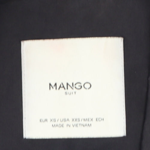 Mango Women's Blue Long Belted Trench Coat XS