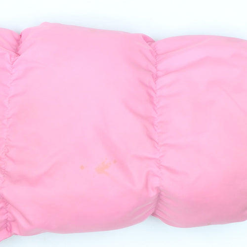 adidas Girls Pink Puffer Jacket 7 Years Hooded Lined Winter Coat