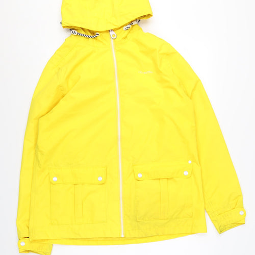Regatta Womens Yellow Waterproof Hooded Rain Coat Jacket Size 16