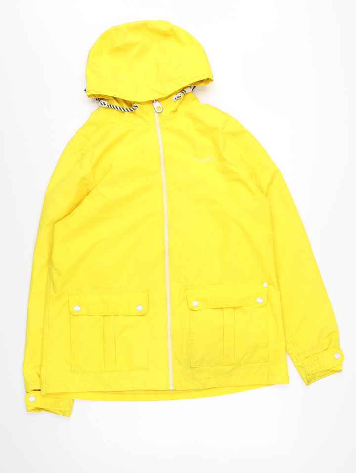 Regatta Womens Yellow Waterproof Hooded Rain Coat Jacket Size 16