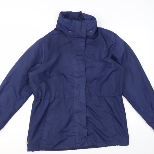 Mountain Essentials Women's Blue Waterproof Hooded Jacket UK 14