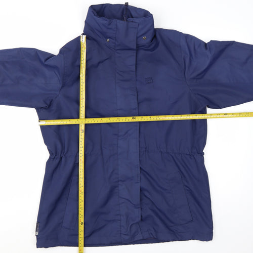 Mountain Essentials Women's Blue Waterproof Hooded Jacket UK 14