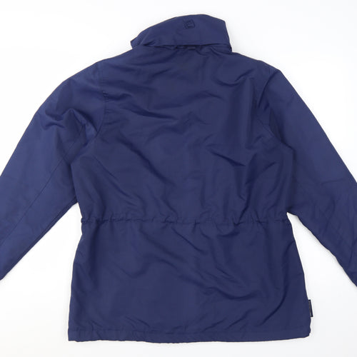 Mountain Essentials Women's Blue Waterproof Hooded Jacket UK 14