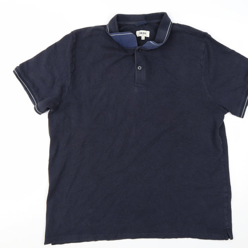 (UN)BIAS Mens Blue Short Sleeve Cotton Polo Shirt XL